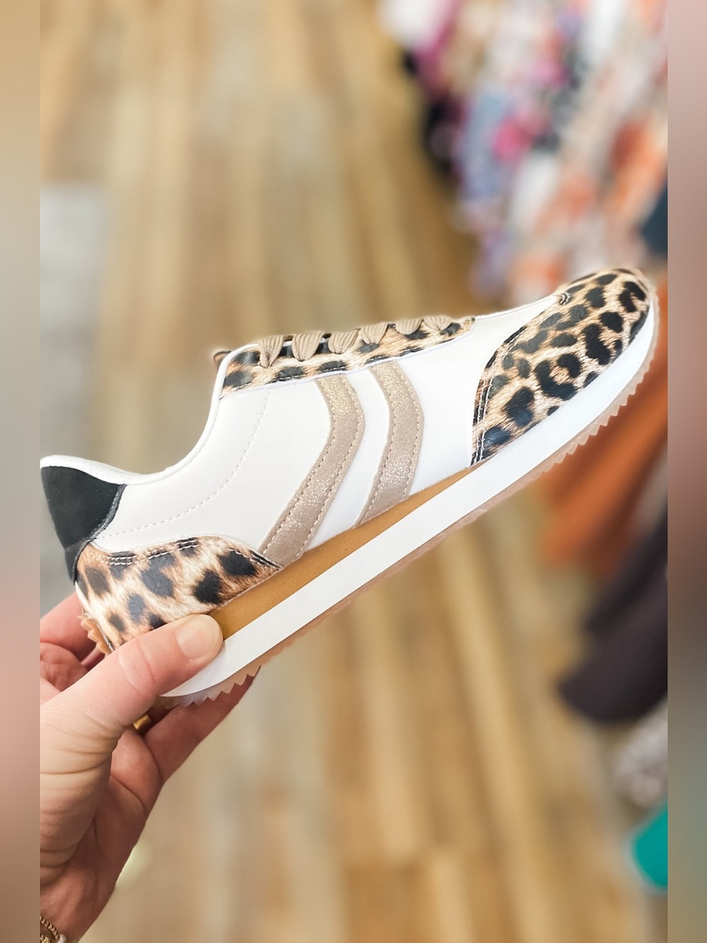 Corkys Footwear Retro Sporty Kickoff Leopard Combo Sneakers Hey Girl